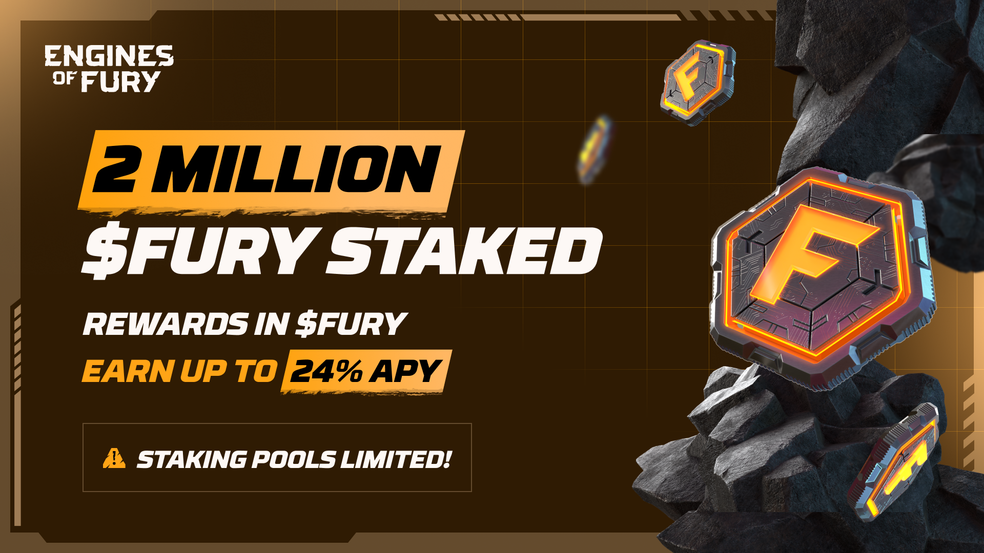 $FURY STAKING PEEKS AT 2 MILLION DEPOSITS